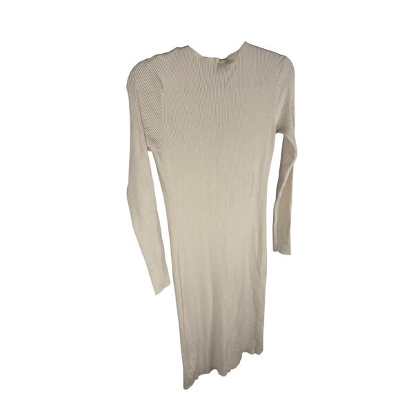 Lovers and Friends Phoenix Mini Dress Ribbed Crystal Button Elegant Ivory Size S - Picture 9 of 9